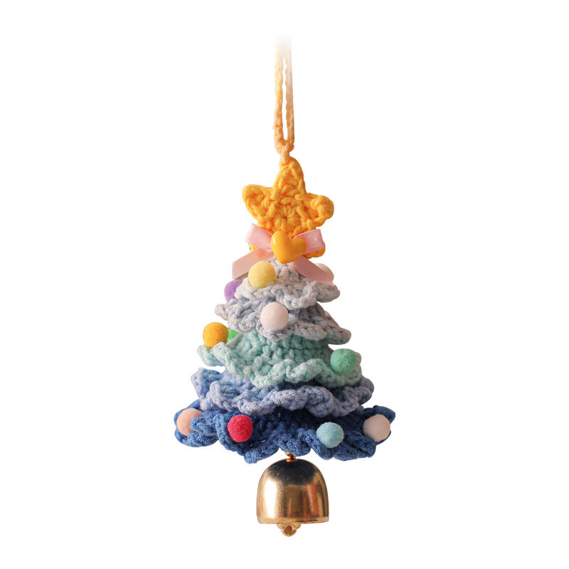 Wholesale  Wool Crochet Christmas Tree Ornaments Decoration Car Pendants